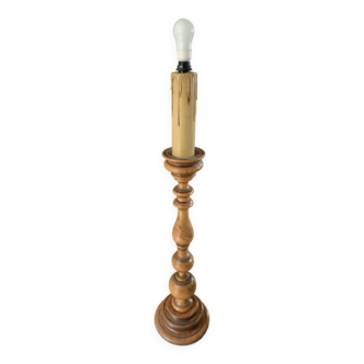 Wooden floor lamp
