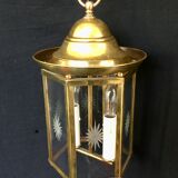 Lantern 2 lights in bronze and brass