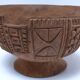 four vintage solid wood bowls