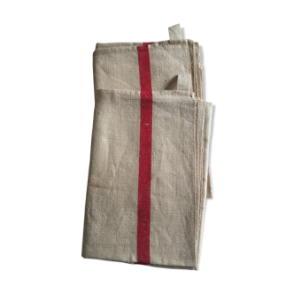 product BHV Pair of linen towels tobacco large red liteau - 1