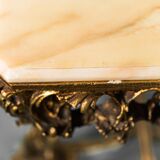 Console in marble gold leaf 50s vintage modern