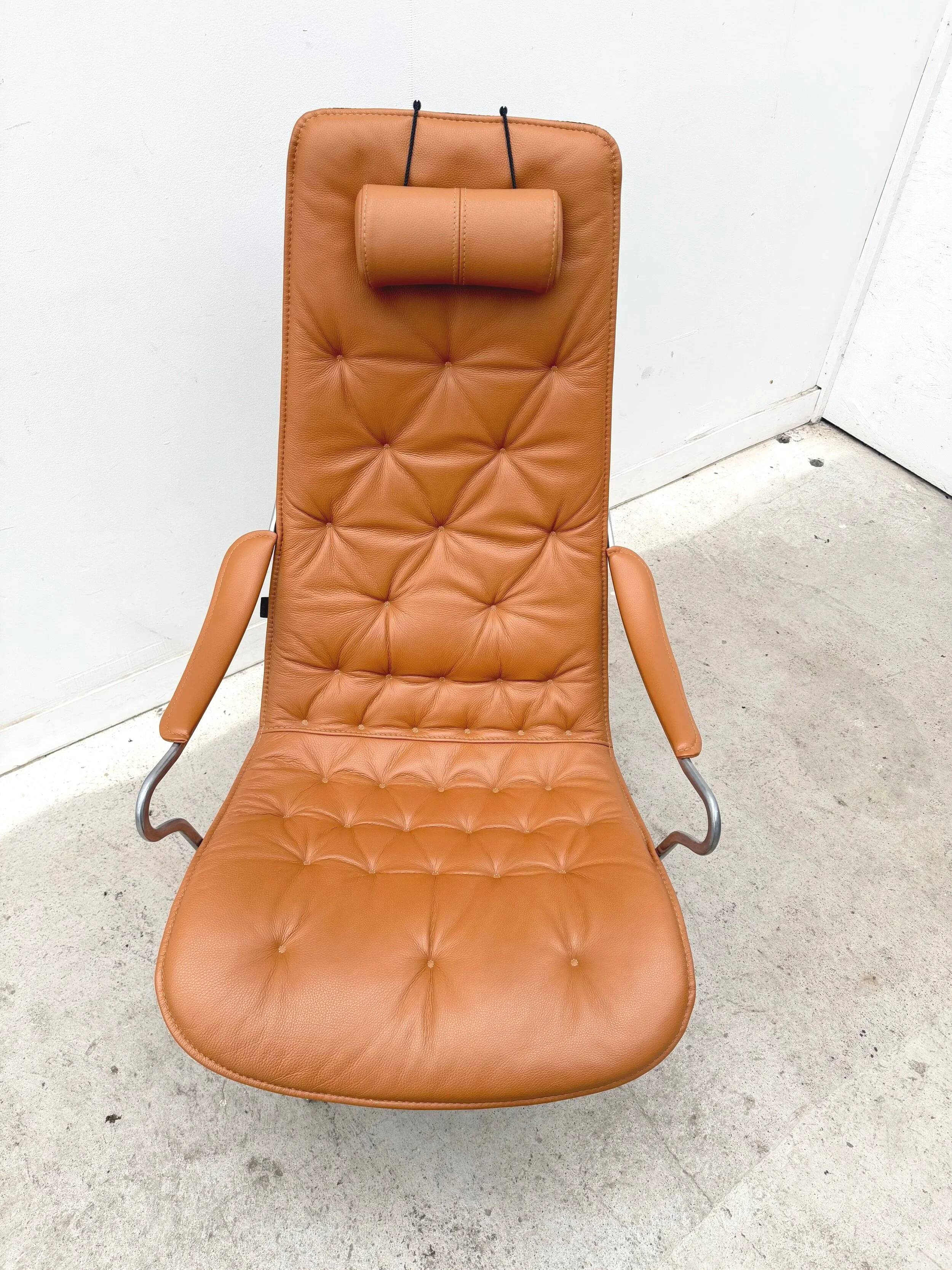 "Bravo" armchair by Jan Ekström for Conform in leather and aluminium, Sweden 2018
