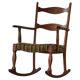 Chaise à bascule en Oak, modernité danoise du milieu du siècle, Henning Kjærnulf, 1960s