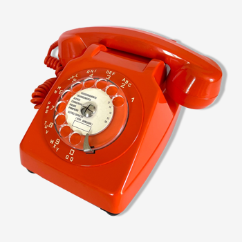 Vintage old Socotel phone orange