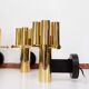 German "space age" appliques in gilded brass Bega Bloom (4 AVAILABLE).