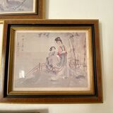 Two Japanese prints reproductions on paper 70s