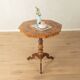Antique octagonal walnut side table with elaborate inlays, probably Italy, mid-19th century