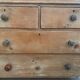 antique English wooden chest of drawers