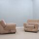 Vintage pair of velvet armchairs MARIANI 1970s