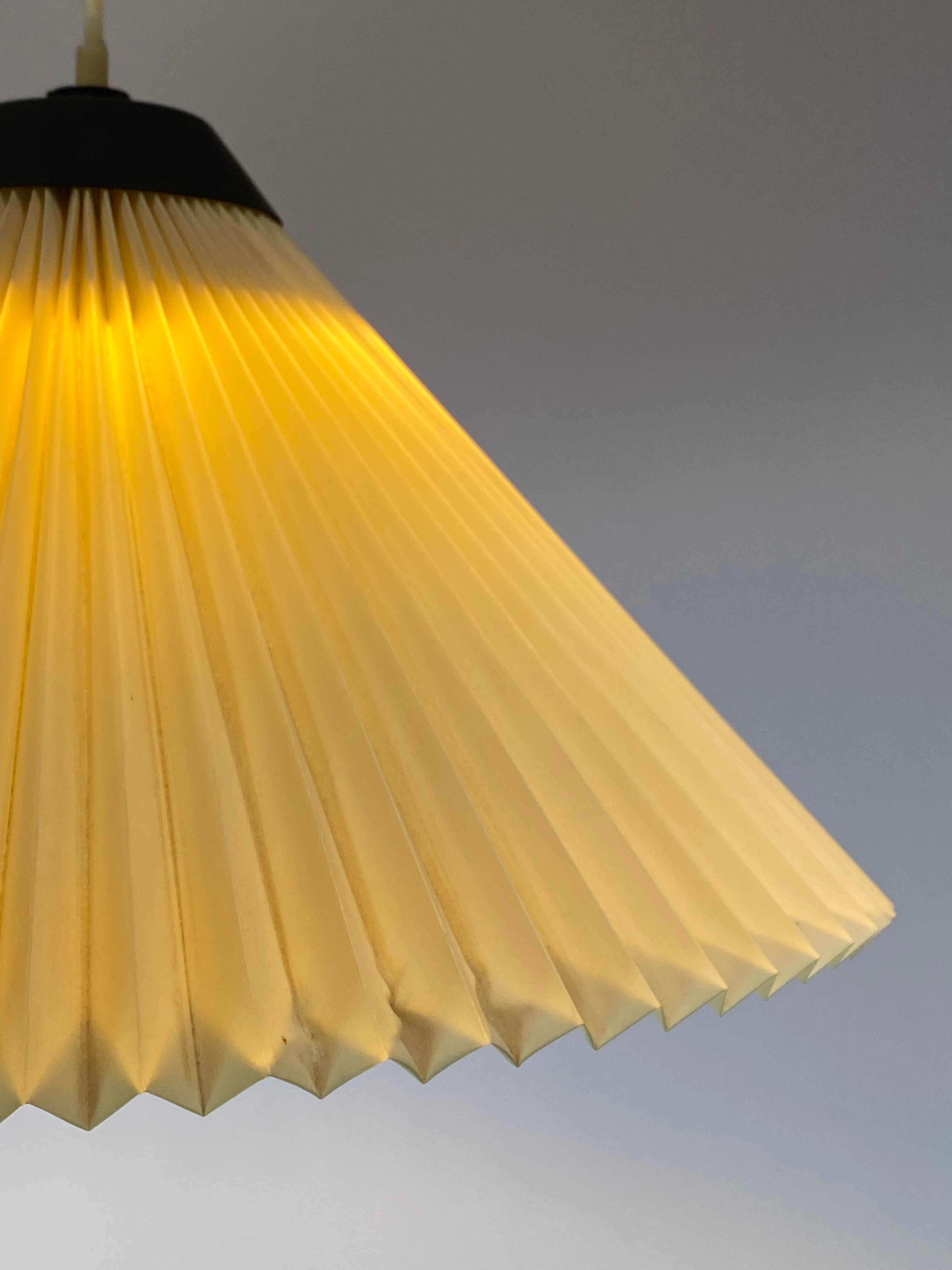 Ceiling lamp with paper shade of Danish design by Le Klint from the 1960s