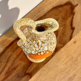 Carafe/Amphore/Vase ancien beige et orange