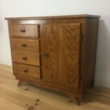 Dresser solid oak compass feet, 50s