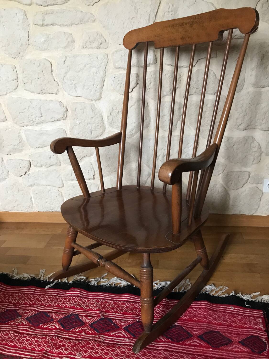 Wooden rocking chair