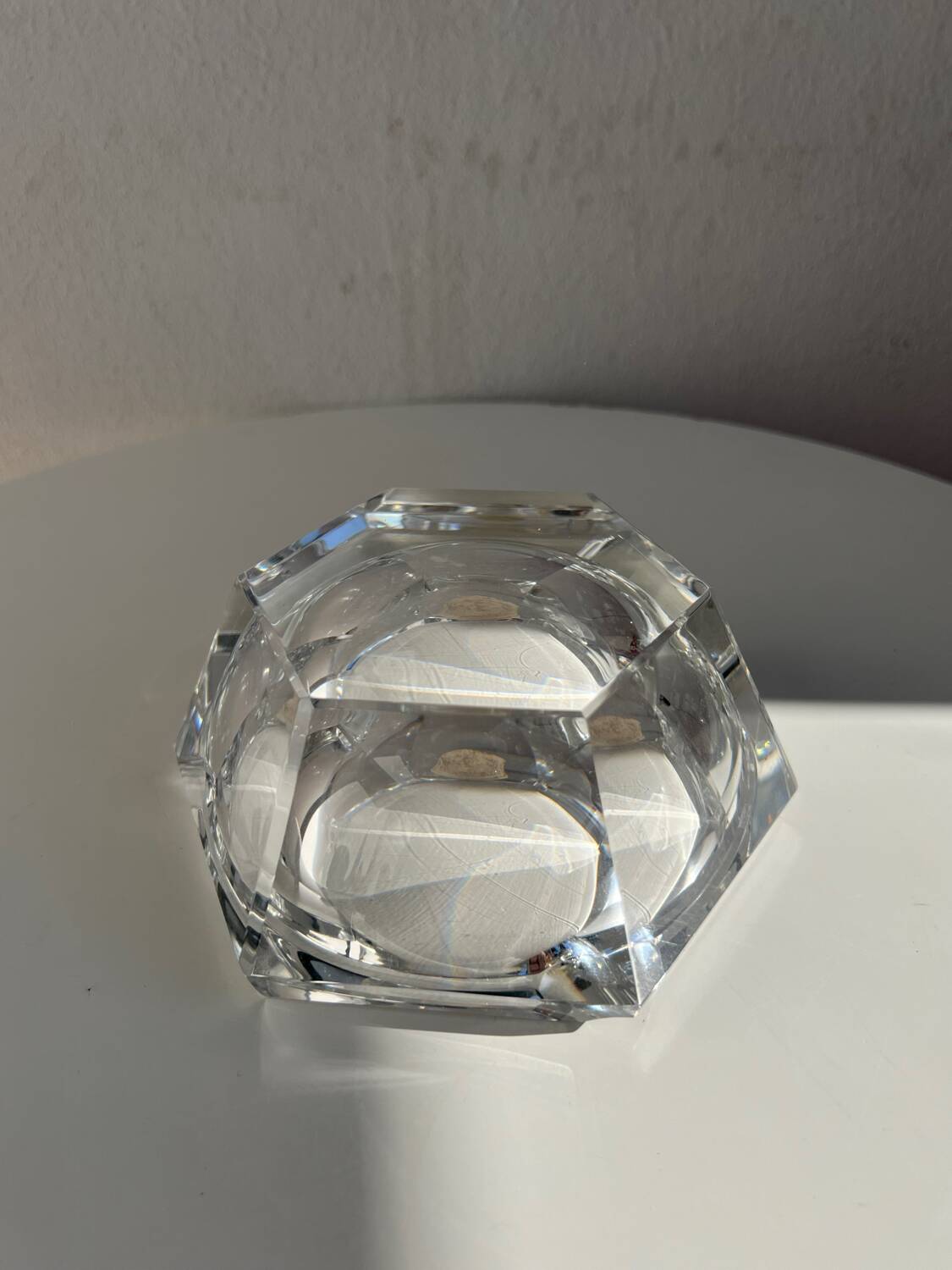 Val Saint Lambert crystal ashtray / pocket emptier