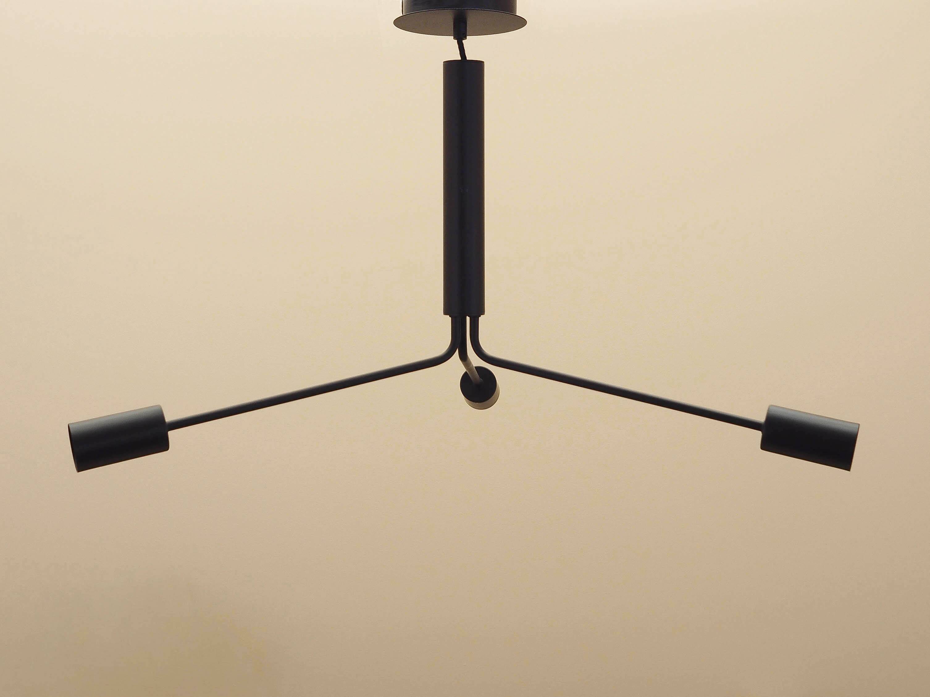 Frandsen pendant lamp black metal three arms 2000s