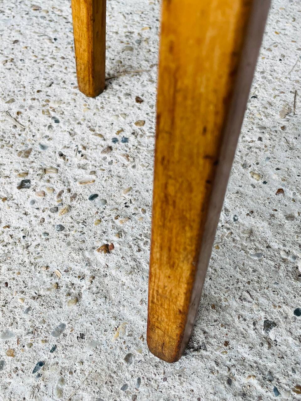 Bistro stool, curved wood by Stella, circa 1950s