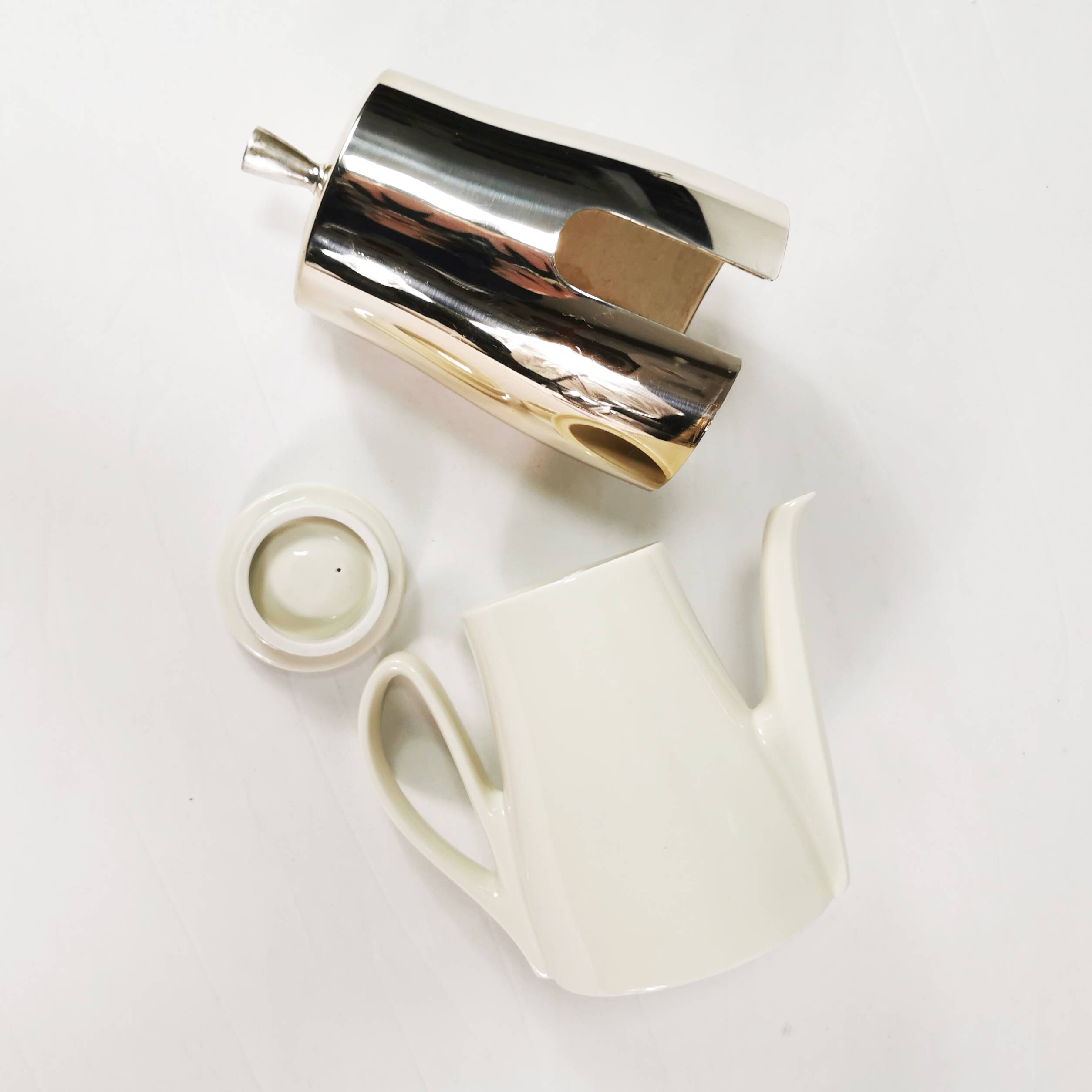 Art Deco jug with warmer, HKE, Germany, 1950s