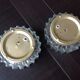 Paire de plafonniers ronds en verre structuré / vintage  années 60-70