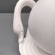 Ceramic swan lamp - Delfts Wit - 70s/80s - Netherlands