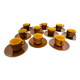 8 vintage Sarreguemines coffee cups