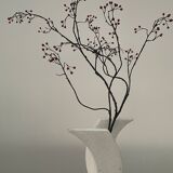 white vase Sculptural Wave -Ceramic - Roberto Rigon - Italy - 1960-70