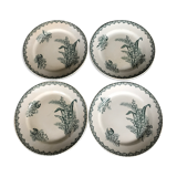 Set of 4 old plates st amandinoise st amand décor muguet