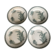 Set of 4 old plates st amandinoise st amand décor muguet