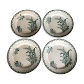 Set of 4 old plates st amandinoise st amand décor muguet