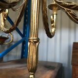 Lustre bronze à 6 lumières Louis XVI