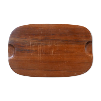 Planche à découper ovale en bois, années 50