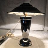 Chrome art deco mushroom lamp