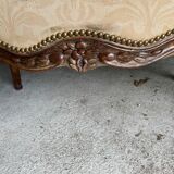 Two-seater bench Louis XV dressing in tapestry