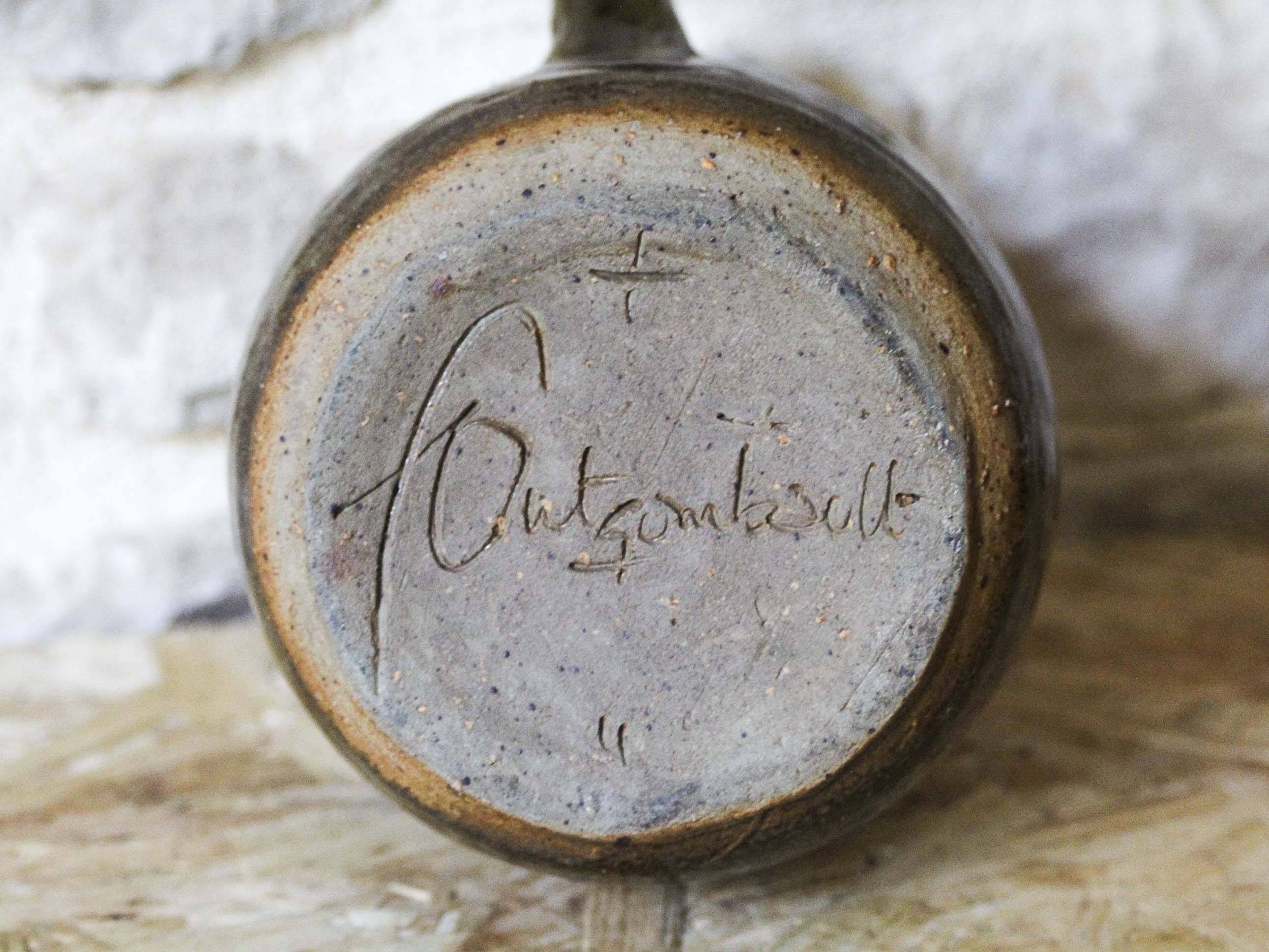 Enamelled stoneware pitcher Fontgombault Abbey