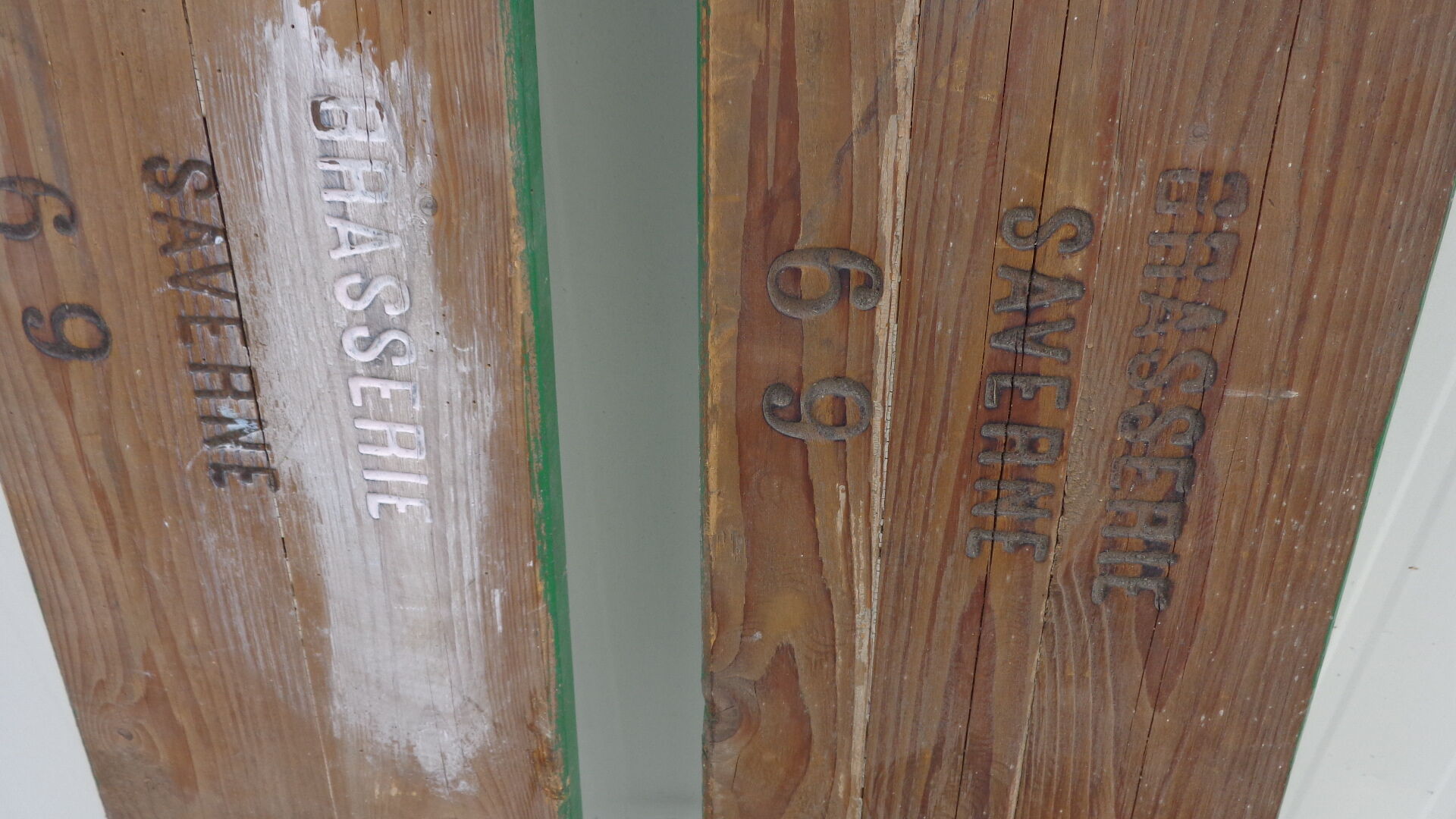 2 brewery folding benches