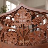 Vintage Vanity Desk, unique hand carved, Chiang Mai teak wood