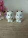 Vintage hand-painted ceramic owl salt and pepper shakers.