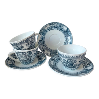Rivanel France cups and saucers 1970