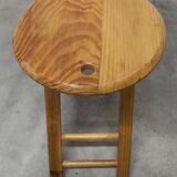 Folding stool by Roger Tallon in pine, 1960