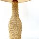Woven rope lamp with textured shade, 1960s-70s.