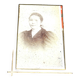 Old frame in black wood and painted glass fixed under glass 1900 - old sepia photograph