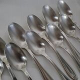Manufrance 12 small silver-plated metal spoons / white