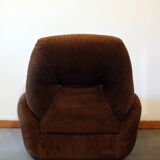 Pair of seventies velvet armchairs