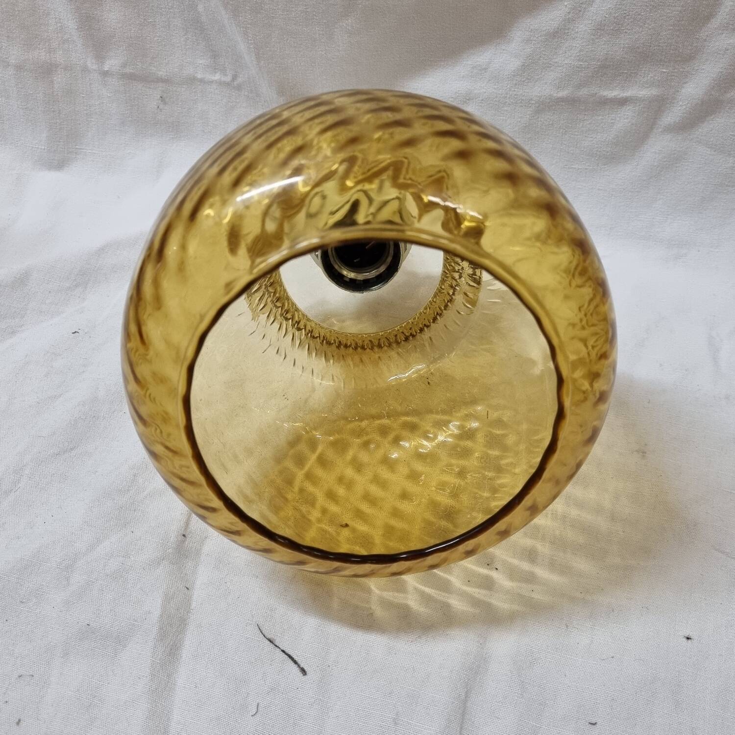 1960s orange glass pendant light