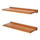 Two wall shelves in pine wood, 70s