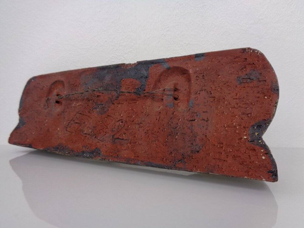 Studio ceramic butterfly wall plaque by Gerhard Liebenthron, Germany, 1982.