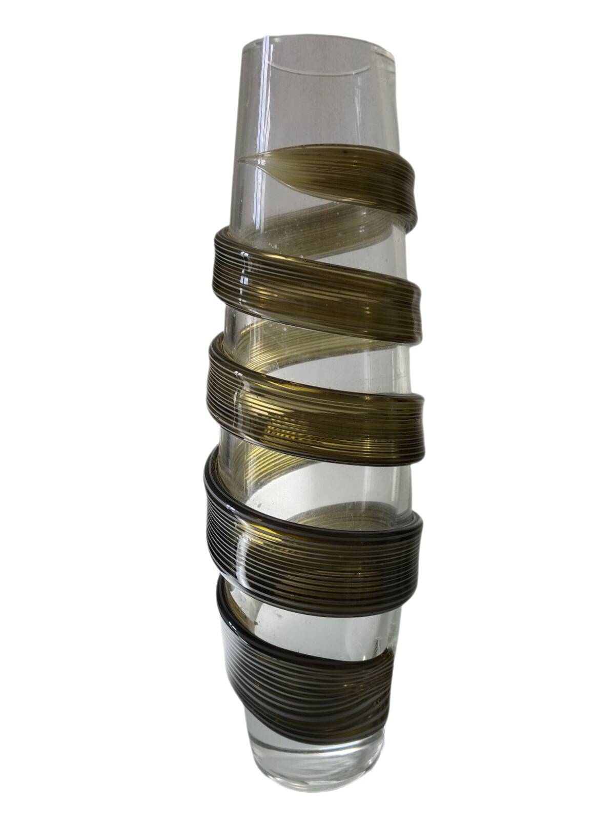 Large vintage blown glass vase in Murano style.