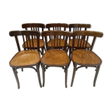 Suite of 6 Chairs of vintage Bistrot 1960