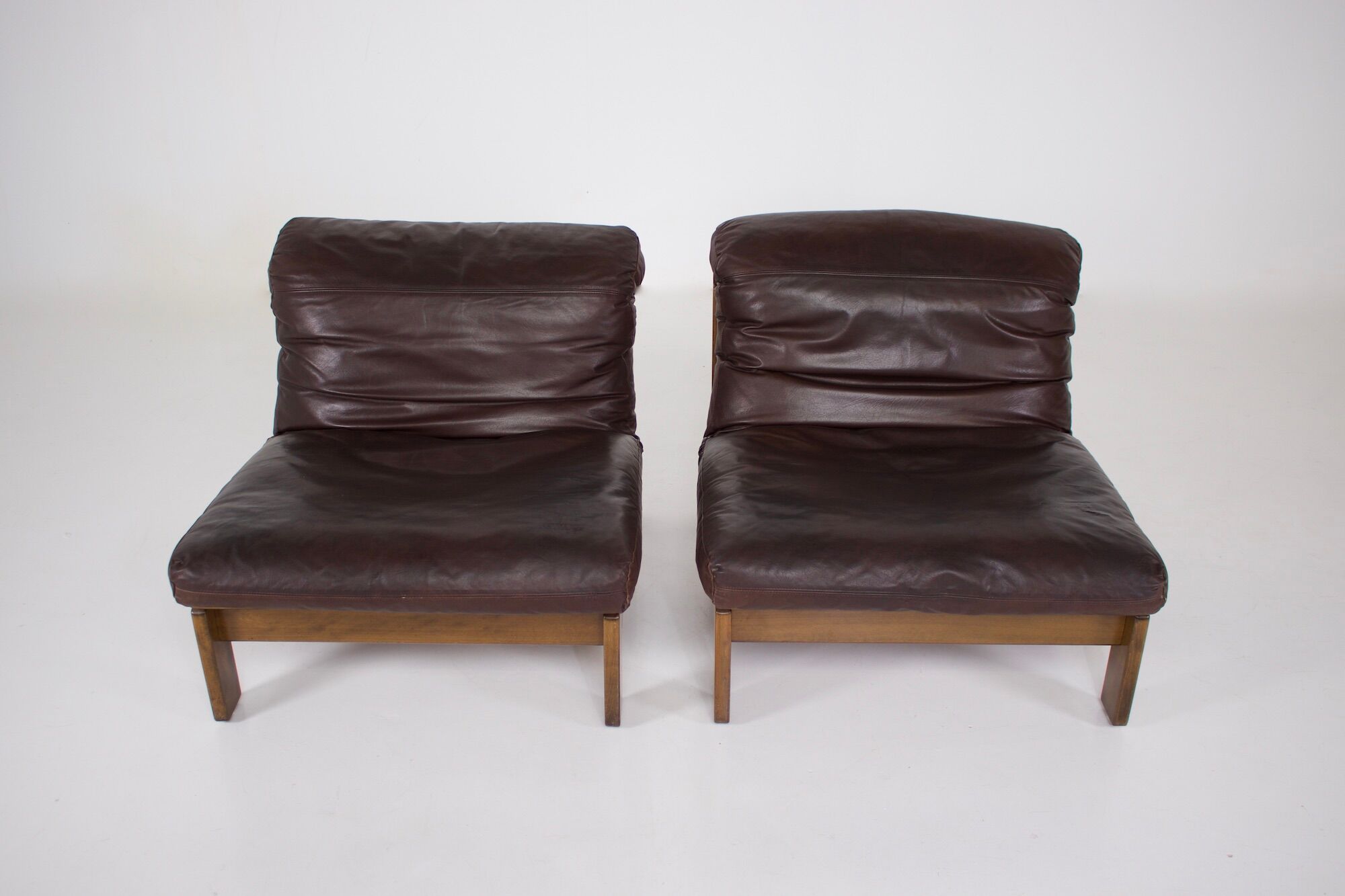 Pair of leather armchairs 1970