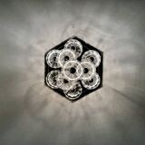 Lustre encastré en verre bicolore des années 1980 par F. Fabbian