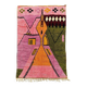 Modern Moroccan Boujad multicoloured Berber rug
